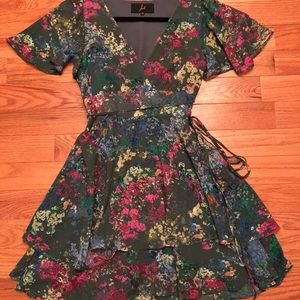 Jack by B.B. Dakota Green Floral Print Dress